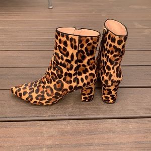 Barely used J Crew collection calf hair boots